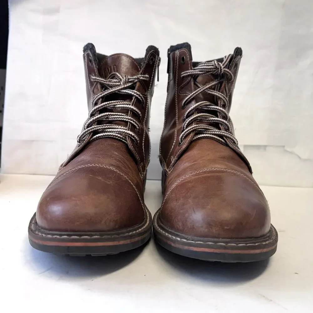Crevo Boots Hammersmith Chestnut Side Zip Ankle Boots Brown Leather Mens 12